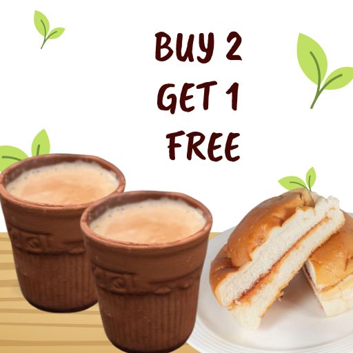 Buy 2 Kullad Tea & Get 1 Maska Bun Free